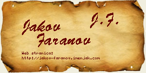 Jakov Faranov vizit kartica
